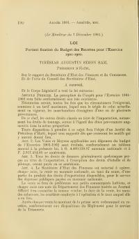 (FY1902) Lwa ki fikse Bidjè Resèt yo pou ekzèsis 1901-1902