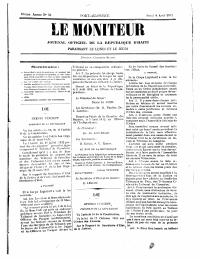 Law on the Bar Association (Le Moniteur, 87th year No 59, 4 August 1932)