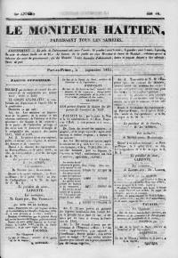 (1851) Dekrè ki dechaje konsèy minis yo pou kontabilite ane 1847, 1848 ak 1849 yo (Le Moniteur Haïtien, septanm 1851)