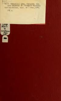 Customs Code of Haiti (1963)