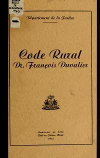Rural Code of Haiti (1963)