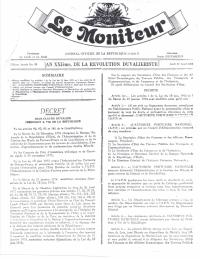 Décret créant l'Autorité Portuaire Nationale (Le Moniteur, 133e année, No 29, 27 avril 1978)