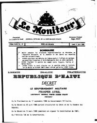 Décret adaptant les structures organisationnelles du Ministère de l'Éducation Nationale, de la Jeunesse et des Sports (Le Moniteur, 144e année, No 42, 5 juin 1989)