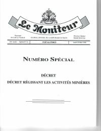 (2026-03) Dekrè 27 mas 2026 ki reglemante aktivite min yo (Le Moniteur, Espesyal No 16)