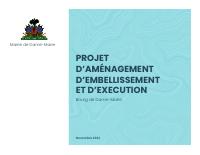 Environmental and urban development plan for Dame-Marie