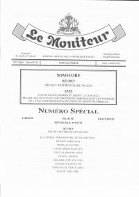 Referendum Decree of 2025 (Le Moniteur, Special No. 45, 3 July 2025)