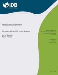 Human Development: Simulations in a CGE Model for Haiti (IDB Technical Note 1570)