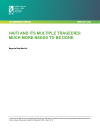 (2022) Haiti and Its Multiple Tragedies: Much More Needs to Be Done