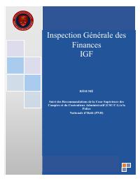 (2011-08) IGF Mission Summary (August 2011): Suivi des Recommandations de la Cour Supérieure des Comptes et du Contentieux Administratif (CSC/CA) à la