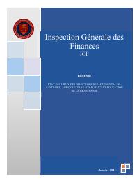 IGF Mission Summary: État des lieux des directions départementales sanitaire, agricole, travaux publics et éducation de la Grand'Anse