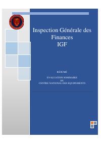 (2014-09) IGF Mission Summary (September 2014): Evaluation sommaire du centre national des équipements IGF évaluation sommaire du CNE