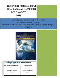 IGF Mission Summary: Synthèse du rapport intérimaire d'audit administratif du Programme d'Auto-Assurance de la Fonction Publique (PAAFP)