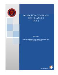(2023-02) IGF Mission Summary (February 2023): Audit des modalités d’octroi du prêt au logement sur le Fonds de la Pension Civile Février 2023 RÉSUMÉ