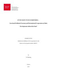 (2016) Social and Solidarity Economy and International Cooperation in Haiti: Development without the State?