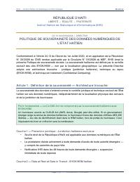 (2026) Directive 004/IHSI/2026: Digital Data Sovereignty Policy of the Haitian State