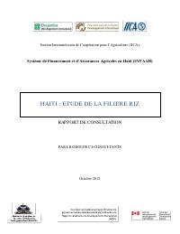 Haiti: Rice Value Chain Study