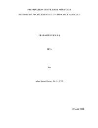 Prioritisation of Agricultural Value Chains for the SYFAAH Financing System