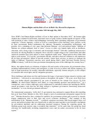 Human Rights and the Rule of Law in Haiti: Key Recent Developments