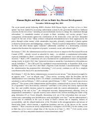 (2021-06) Human Rights and the Rule of Law in Haiti: Key Recent Developments, November 2020 through May 2021