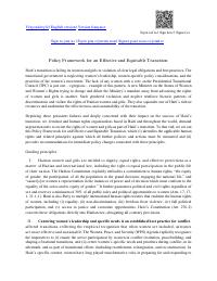 (2024-07) Policy Framework for an Effective and Equitable Transition: Empowering Women's Participation
