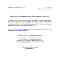 (2006) Haiti I-PRSP Joint Staff Advisory Note