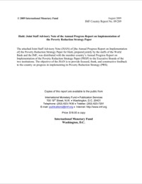 (2009) Haiti PRSP Progress Report Joint Staff Advisory Note