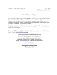 (2003) Haiti Staff-Monitored Program