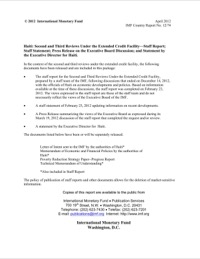 (2012) Haiti Second and Third ECF Reviews