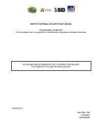Updated Diagnosis of the Coffee Value Chain in Haiti (KOREKAFE)