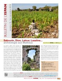 (2010-11) Bulletin of the ISPAN, No. 18: Sabourin, Dion, Latour, Lasaline: Archaeology in the Matheux