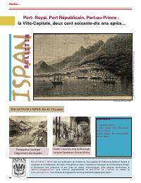 (2019-10) Bulletin de l'ISPAN, No 40: Port-Royal, Port-Républicain, Port-au-Prince: the continuation of the study of the capital's two hundred and seventy years