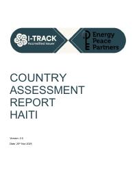 (2025) ITSF Country Assessment Report: Haiti