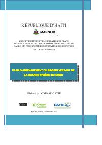 (2011) Management Plan for the Grande Rivière du Nord Watershed