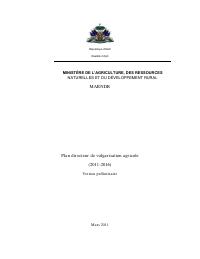 Master Plan for Agricultural Extension (2011-2016)