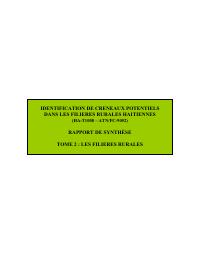 Identifying Potential Niches in Haitian Rural Value Chains: Synthesis, Volume 2
