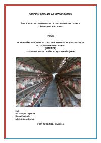 Contribution of the Egg Industry to the Haitian Economy