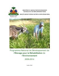 (2009-2014) National Livestock Development Programme for Environmental Rehabilitation