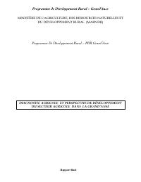 Agricultural Diagnosis and Development Prospects for the Agricultural Sector in the Grand'Anse