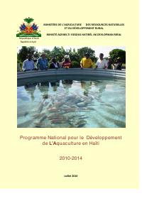 (2010-2014) National Programme for the Development of Aquaculture in Haiti