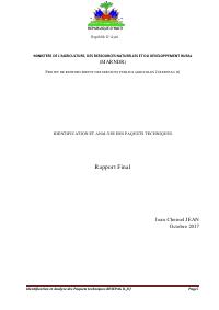 Identification and Analysis of Technical Packages (RESEPAG II)