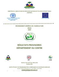 (2011) Resansman Jeneral Agrikilti a (RGA) : Rezilta pwovizwa pou depatman Sant lan