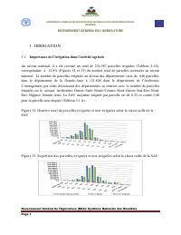 General Agricultural Census: Irrigation
