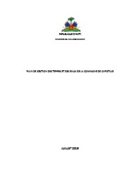 (2019) Plan Jesyon Tè ak Dlo pou Minisipalite Kapotiy