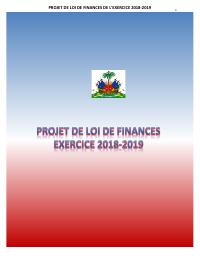Draft Finance Law for Fiscal Year 2018-2019
