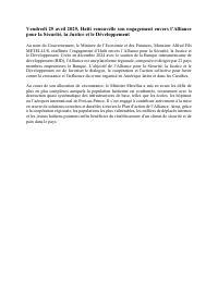 (2025) Ayiti reyafime angajman li nan Alyans pou Sekirite, Jistis ak Devlopman an