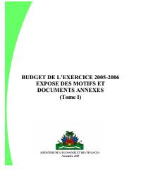 (2005) Budget Annexes and Statement of Motives, FY2005-2006 (Volume I)