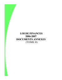 (2006) Budget Annexes, FY2006-2007 (Volume II): Central Government Staffing and External Services