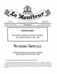 (2020-06) Statement of Motives and Macroeconomic Framework Annexed to the FY2019-2020 General Budget