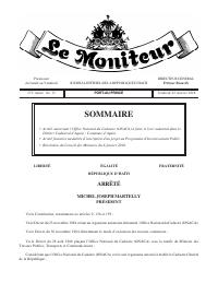 (2016) Decree Setting the Modalities for Registering Projects in the Public Investment Program