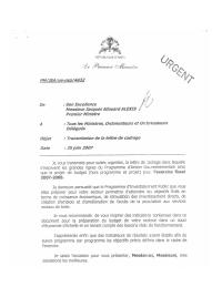 (2007-06) Prime Minister's Budget Framework Letter for FY 2007-2008